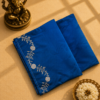 Pure Mushroo Silk Banarasi Saree – Royal Sapphire Blue