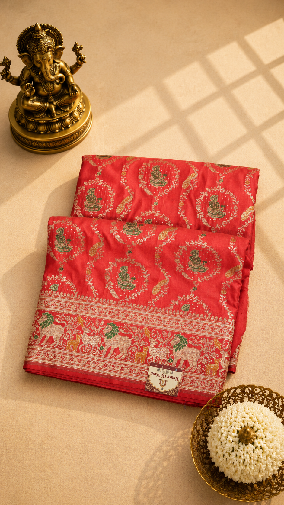 Rose Pink Heritage Banarasi Saree