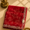 Wine Red Designer Saree
