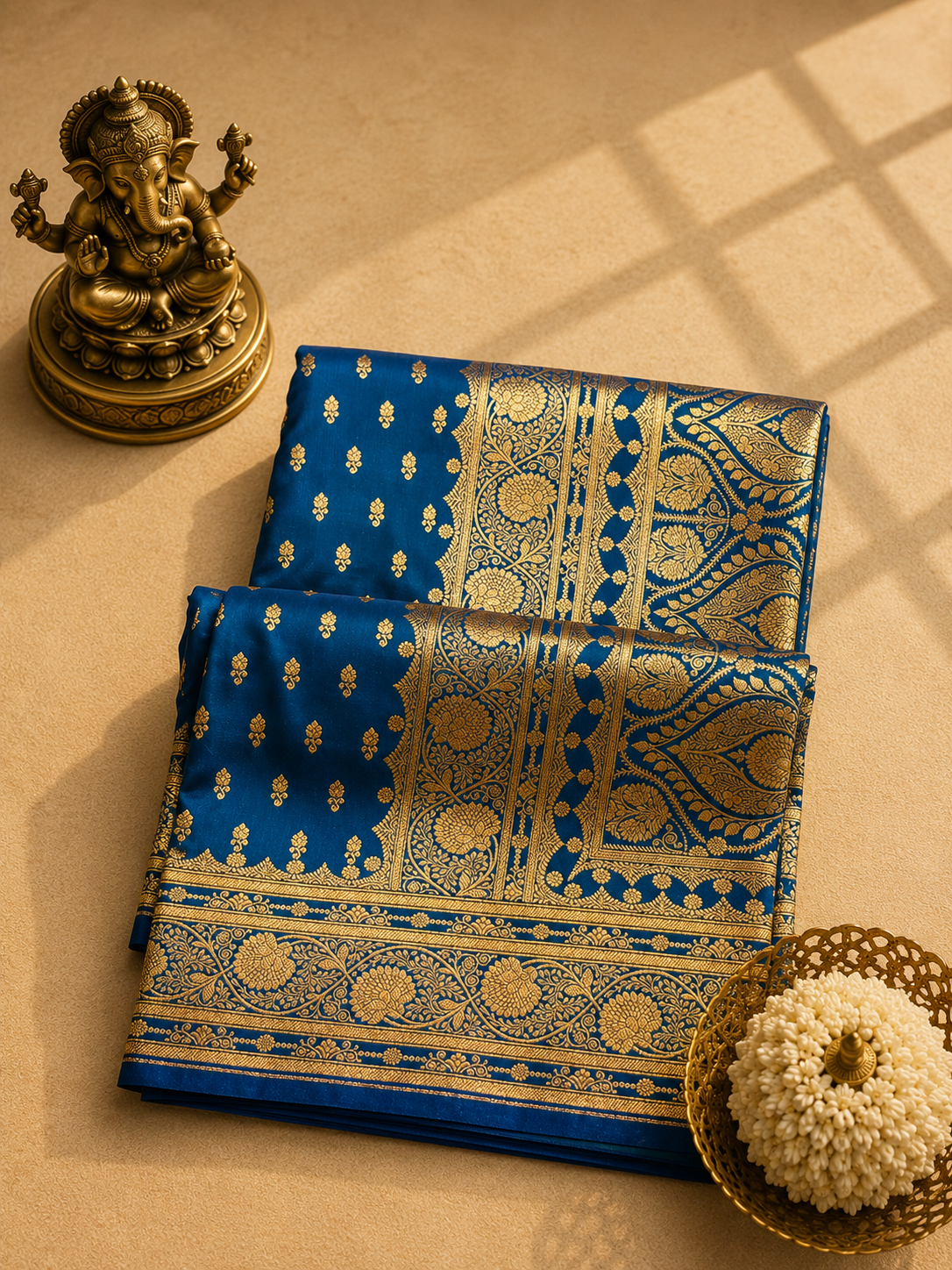 Royal Sapphire Blue Banarasi Saree
