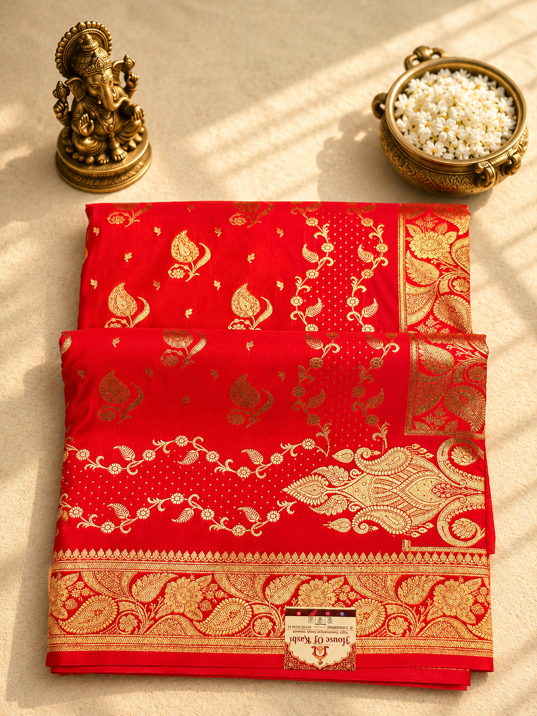 Royal Crimson Banarasi Silk Saree