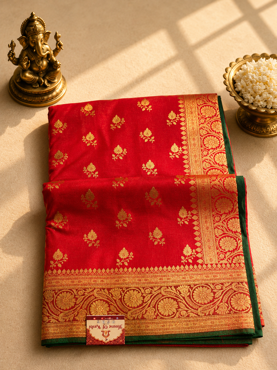 Sindoor Red Banarasi Silk Saree
