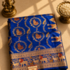 Banarasi Katan Silk Meenakari Saree with Silver Zari & Shikargah Weaving