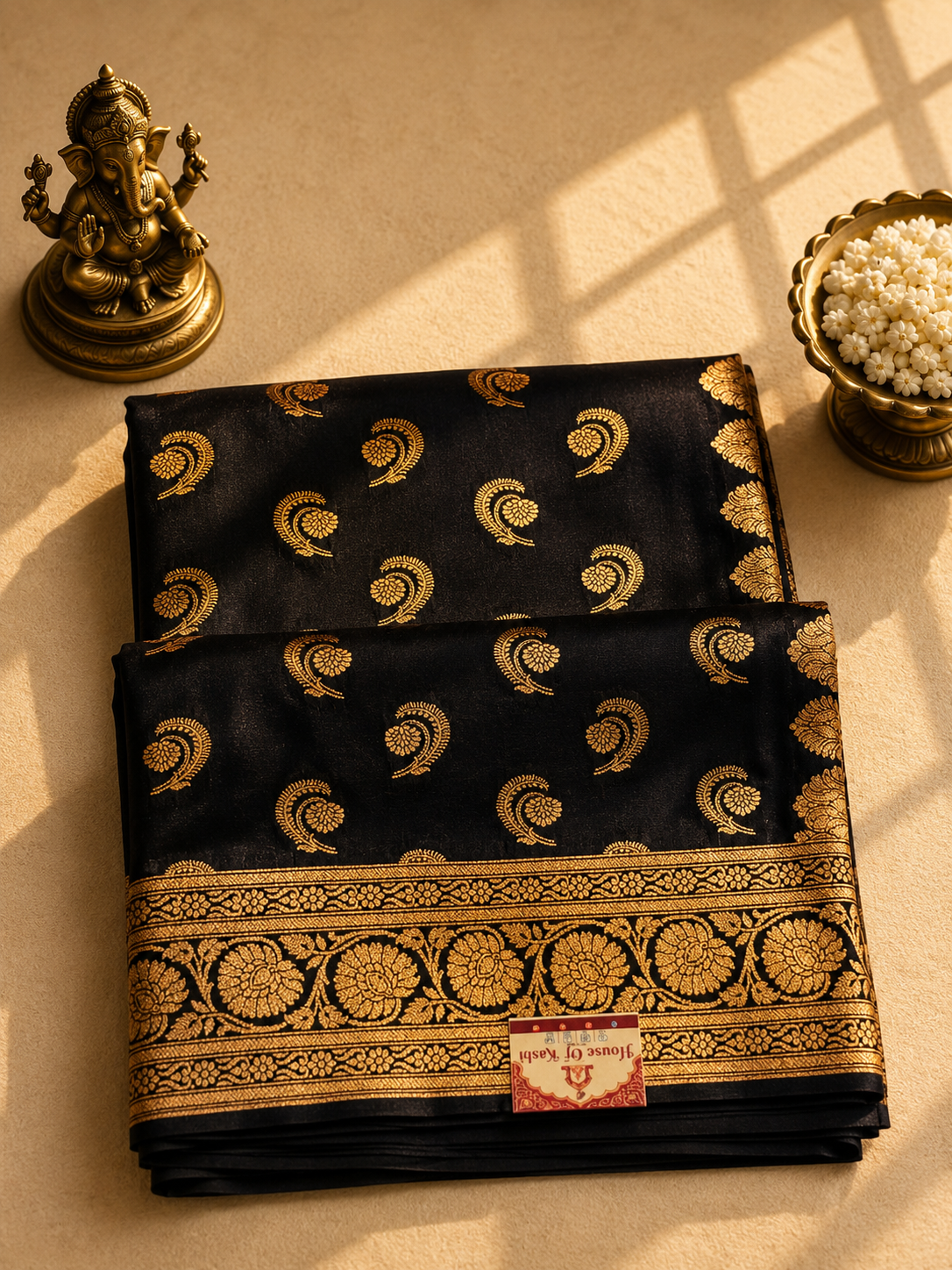 Deep Maroon Banarasi Katan Silk Saree with Antique Gold Zari Paisley Weaving