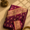 Banarasi Katan Silk Saree with Rich Gold Zari Weaving