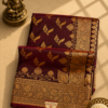 Royal Wine Purple  Banarasi Silk Saree