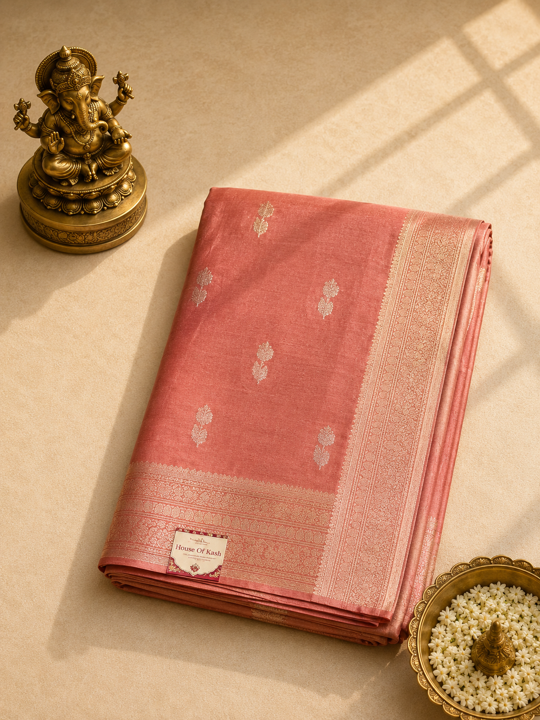 Dusty Rose Sona Rupa Viscose Saree