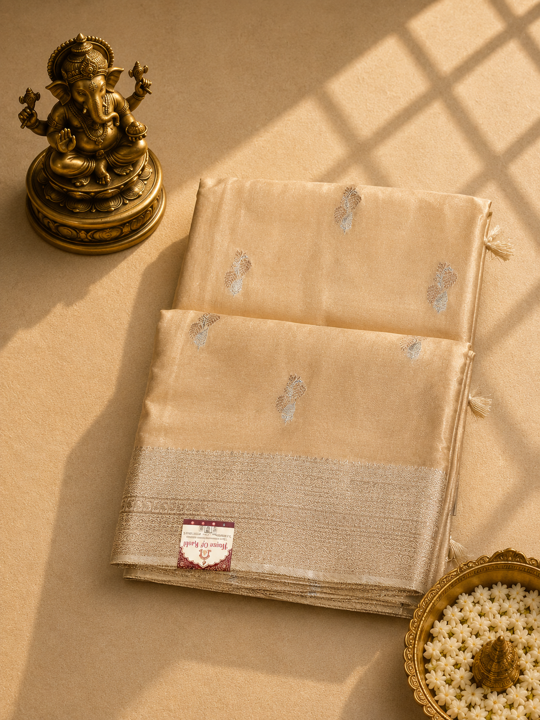 Ivory Sona Rupa Viscose Saree