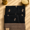 Midnight Black Sona Rupa Viscose Saree