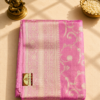 Pink Banarasi Viscose Silk Saree