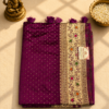 Royal Purple Mushroo Satin Zari Weaving Saree