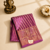 Royal Purple Pure Banarasi Silk Saree with Antique Gold Zari Weaving