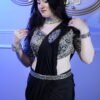 Black Designer Ready-to-Wear Saree with Heavy Embellished Blouse
