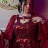 Wine Red Designer Sharara Suit with Heavy Embroidered Kurti & Dupatta
