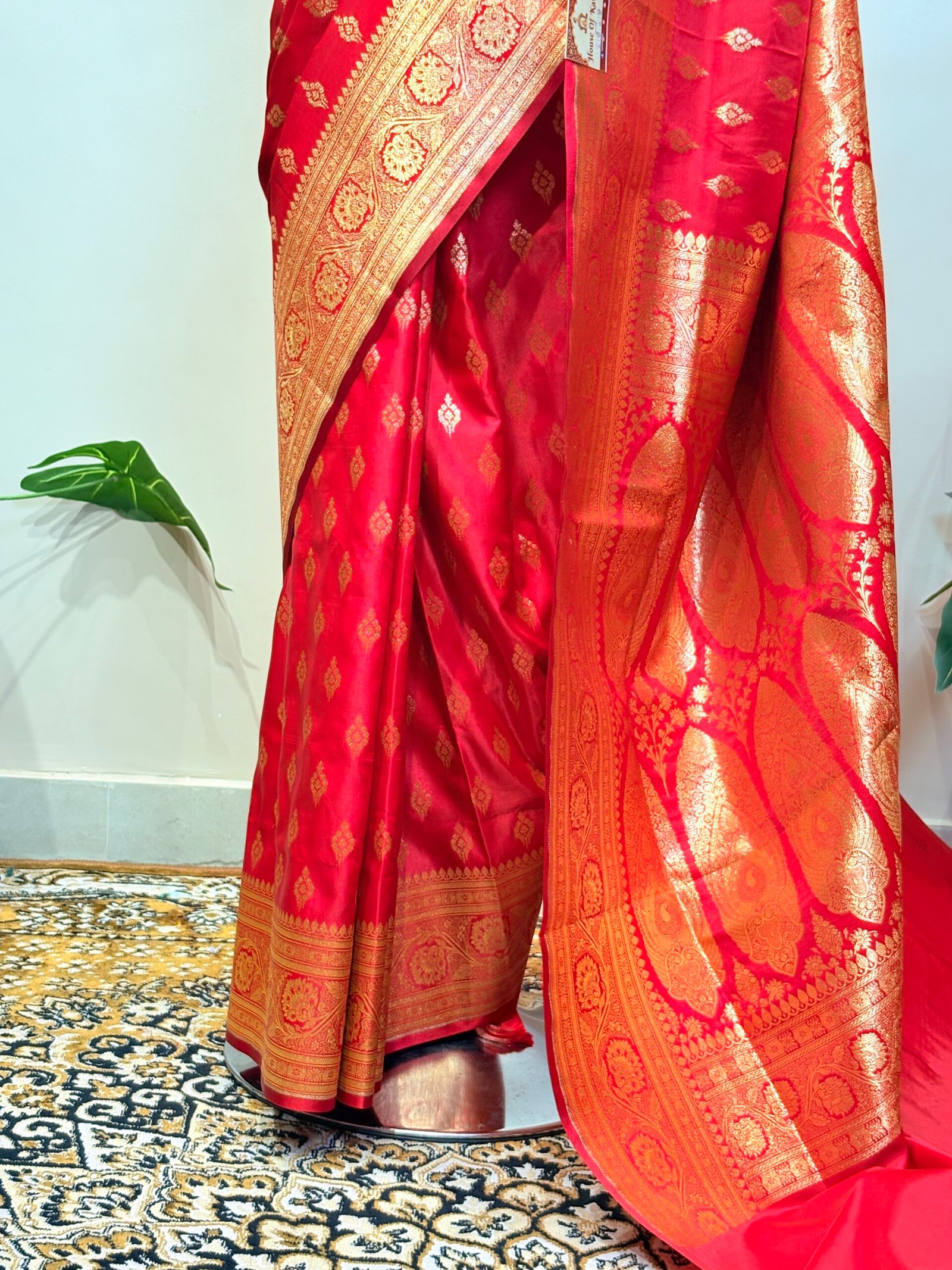 Royal Red Banarasi Silk Saree - Image 7