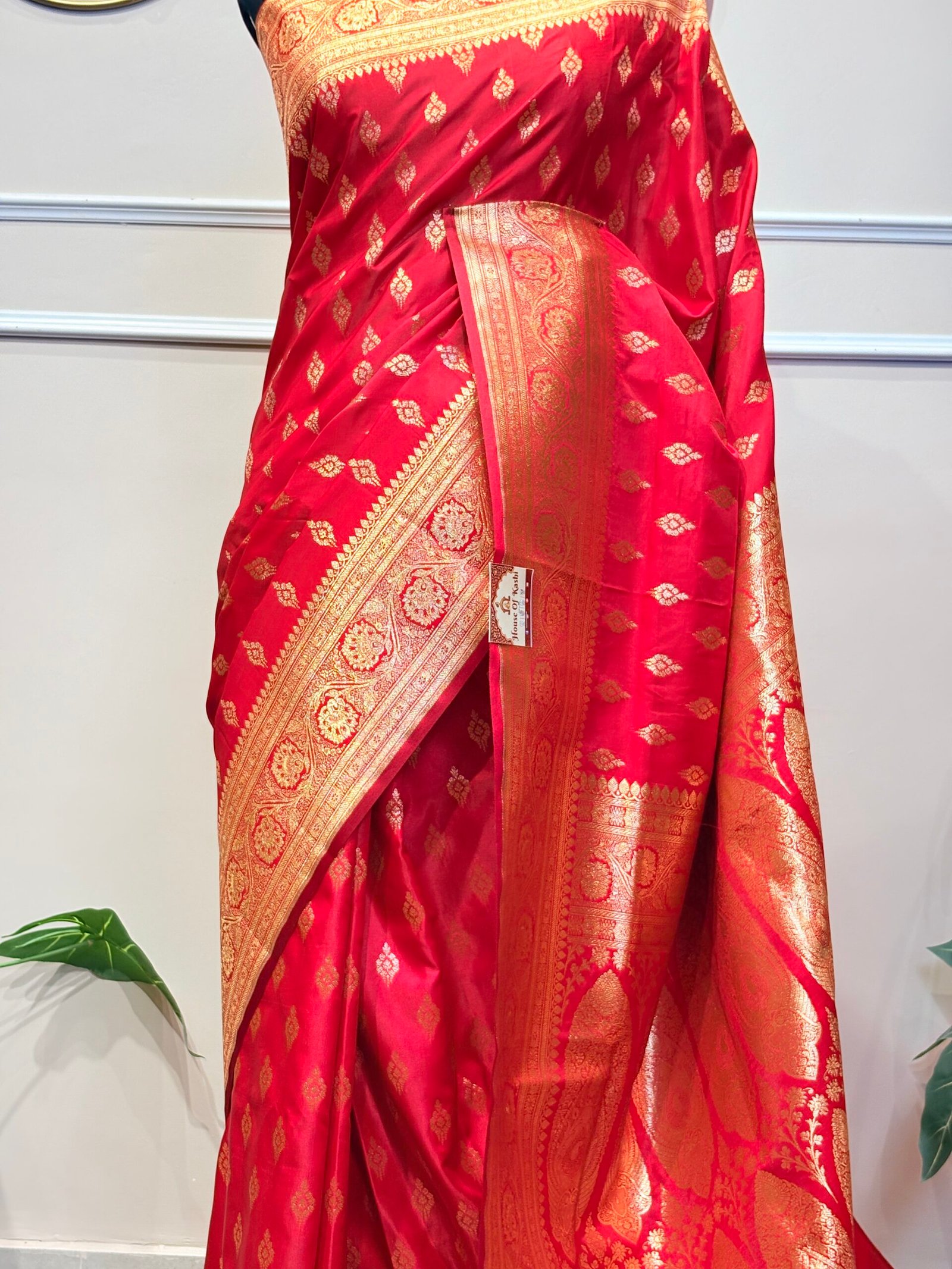 Royal Red Banarasi Silk Saree - Image 6