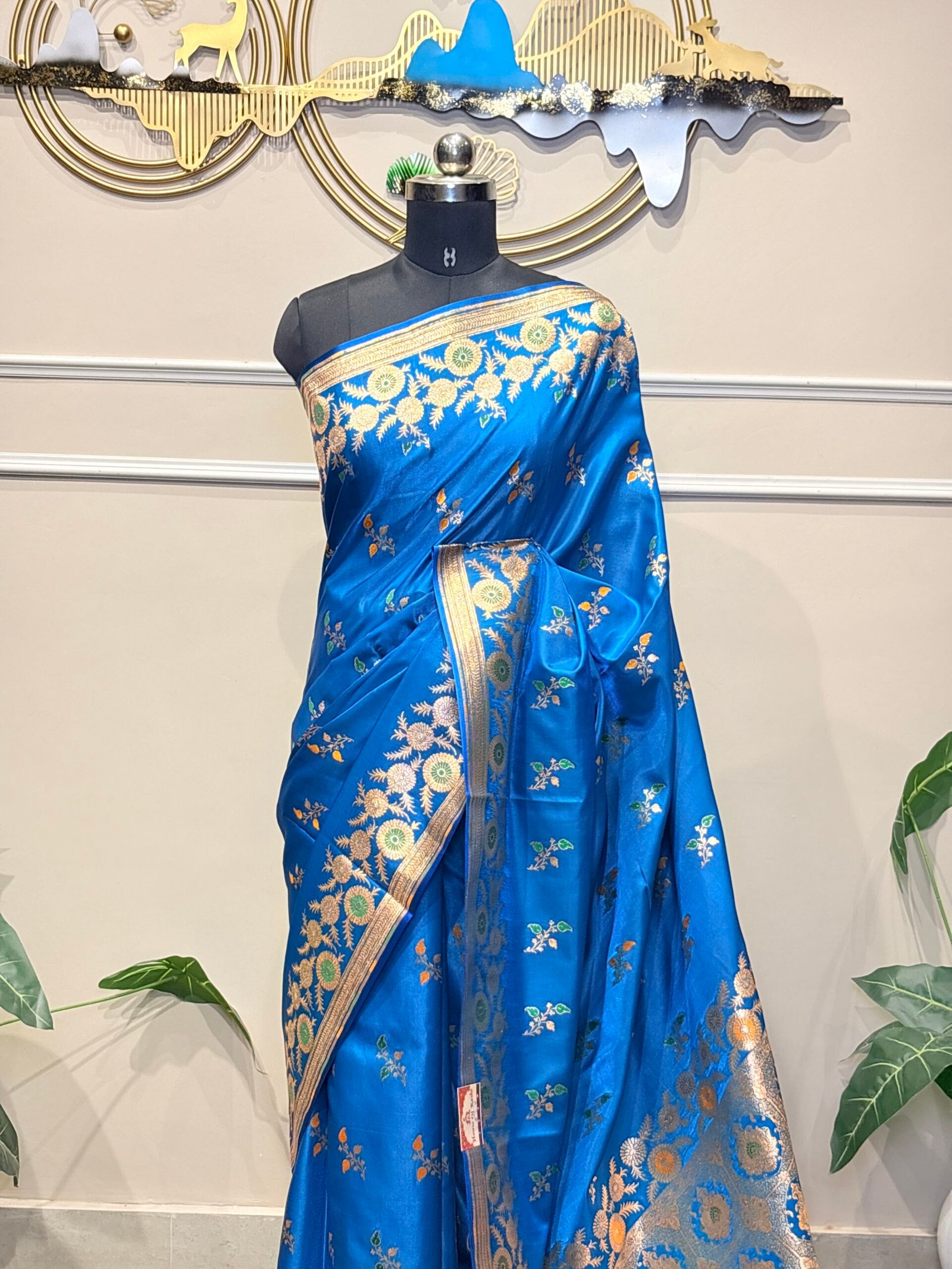 Royal Azure Banarasi Silk Saree - Image 3