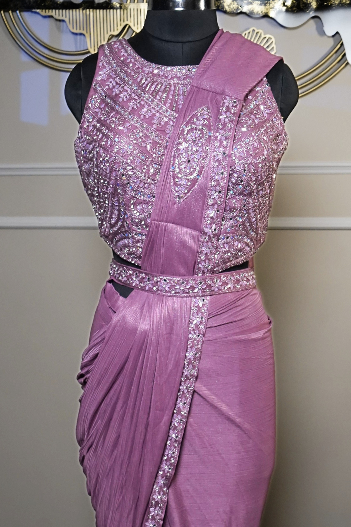 Lavender Ready-to-Wear Designer Saree