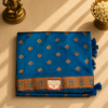 Teal Blue Banarasi Silk Saree with Zari Buti