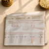 Elegant White Dupion Fabric Saree with Silver Zari Woven Border