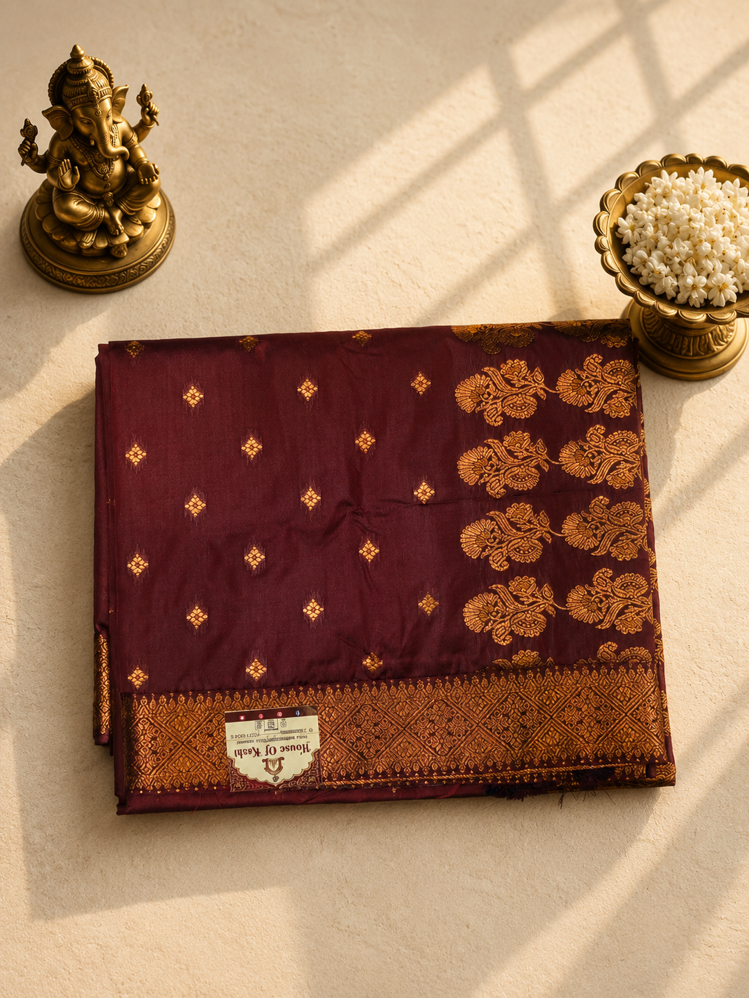 Maroon Banarasi Saree
