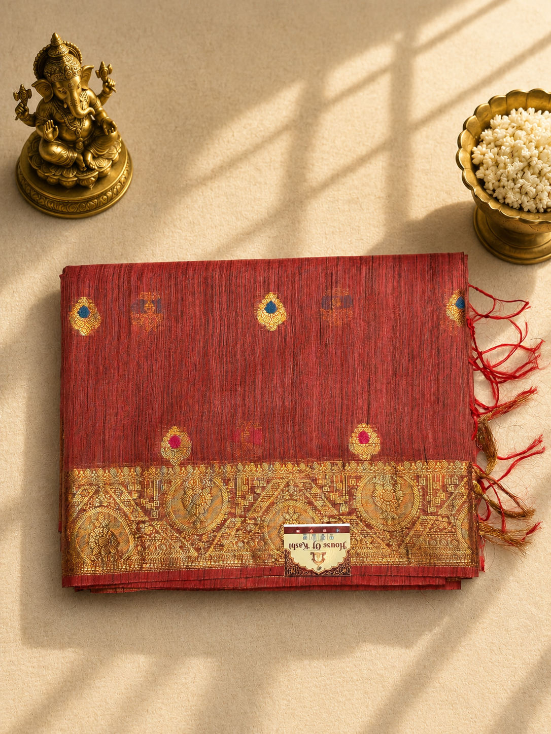 Plum Zari Elegance Banarasi Saree