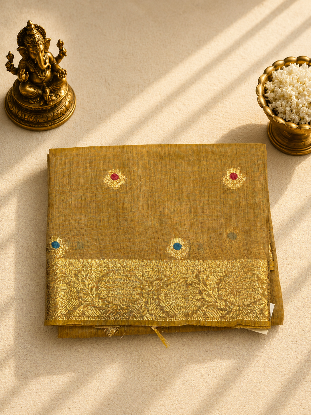 Antique Gold Royale Banarasi Saree