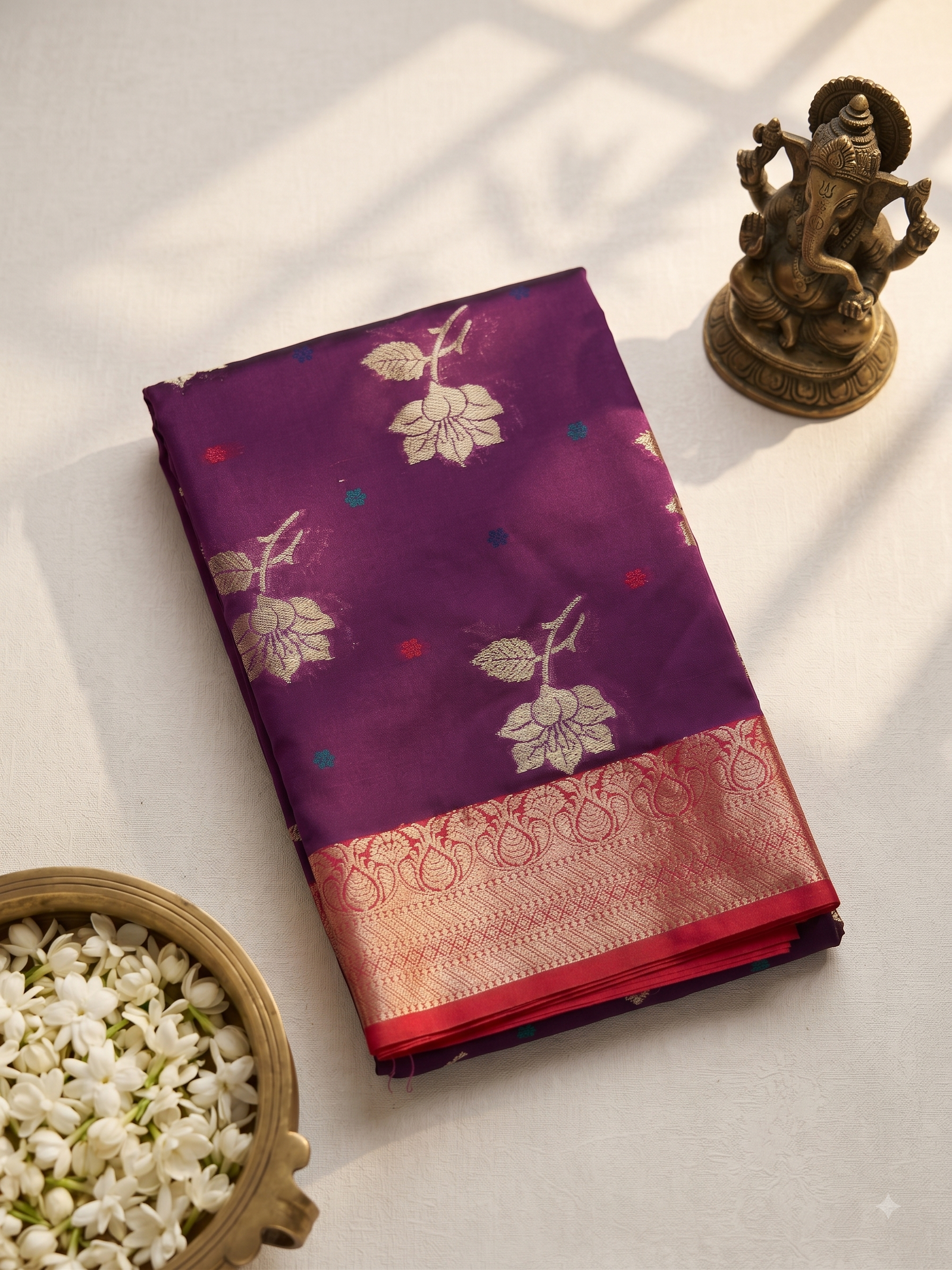 Royal Purple Banarasi Saree