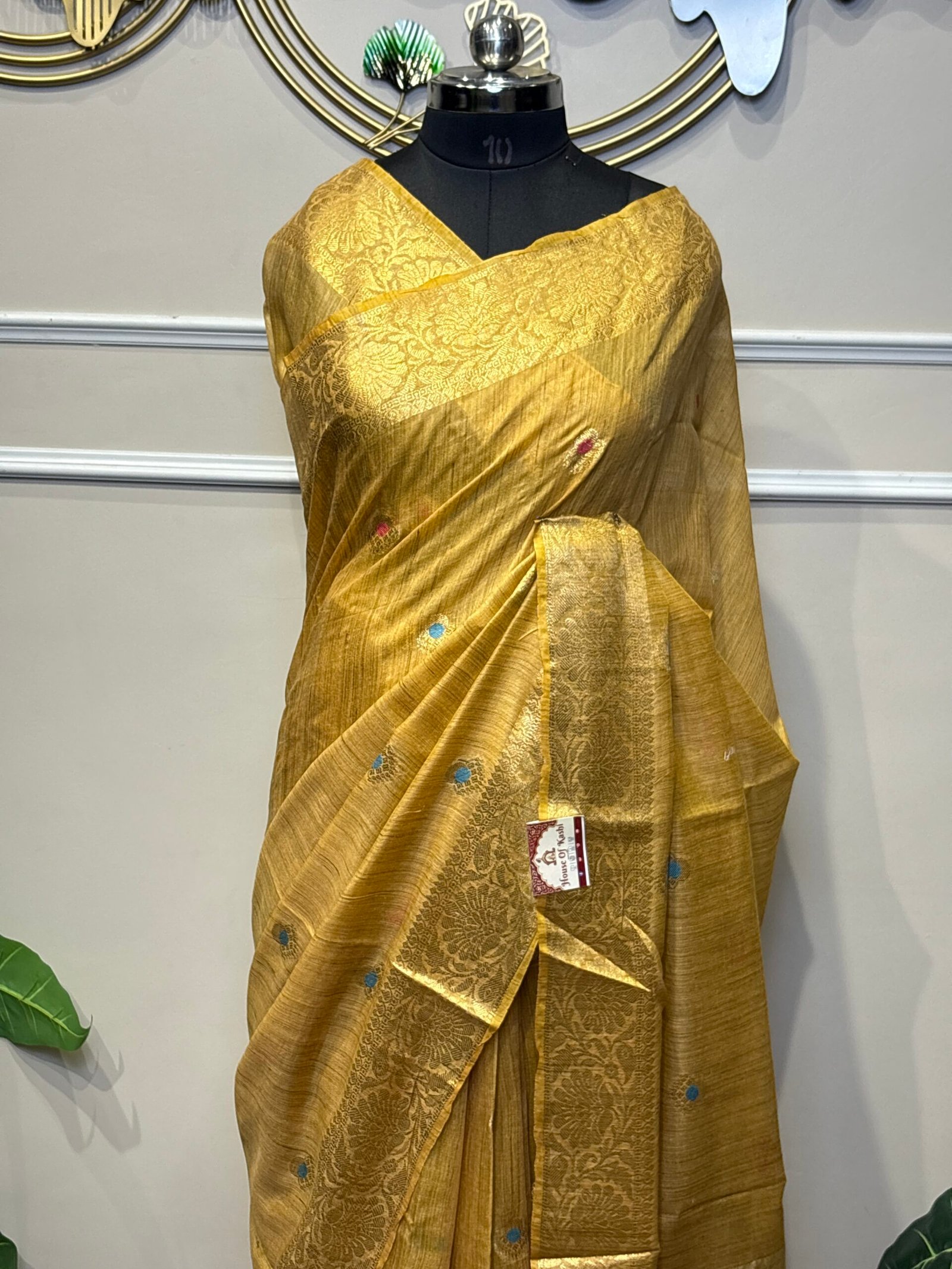 Antique Gold Royale Banarasi Saree - Image 3