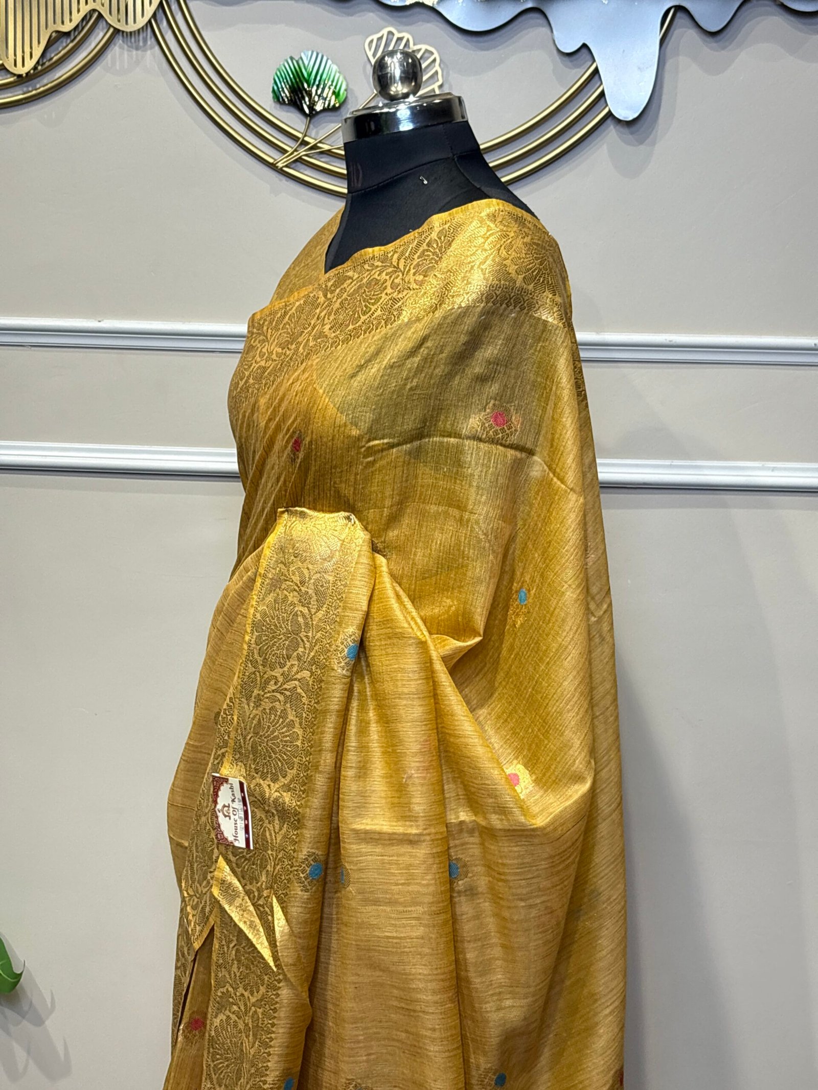 Antique Gold Royale Banarasi Saree - Image 5