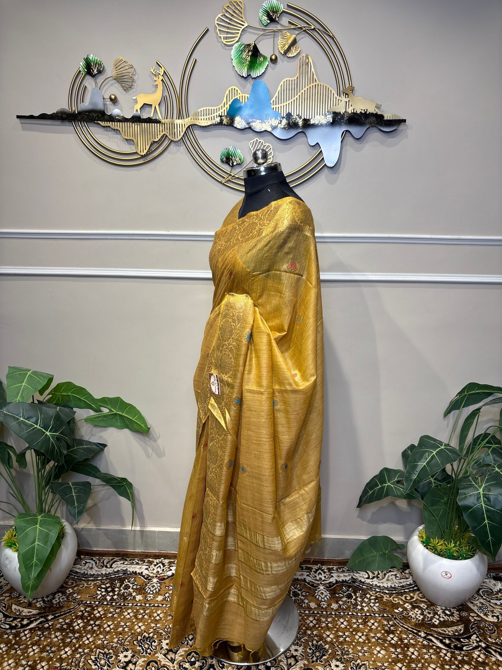 Antique Gold Royale Banarasi Saree - Image 7