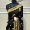 Black & Antique Gold Banarasi Saree