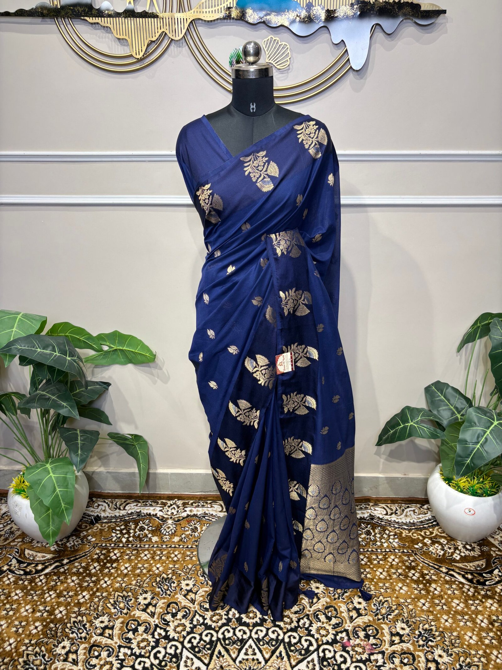 Royal Blue Saree - Image 3