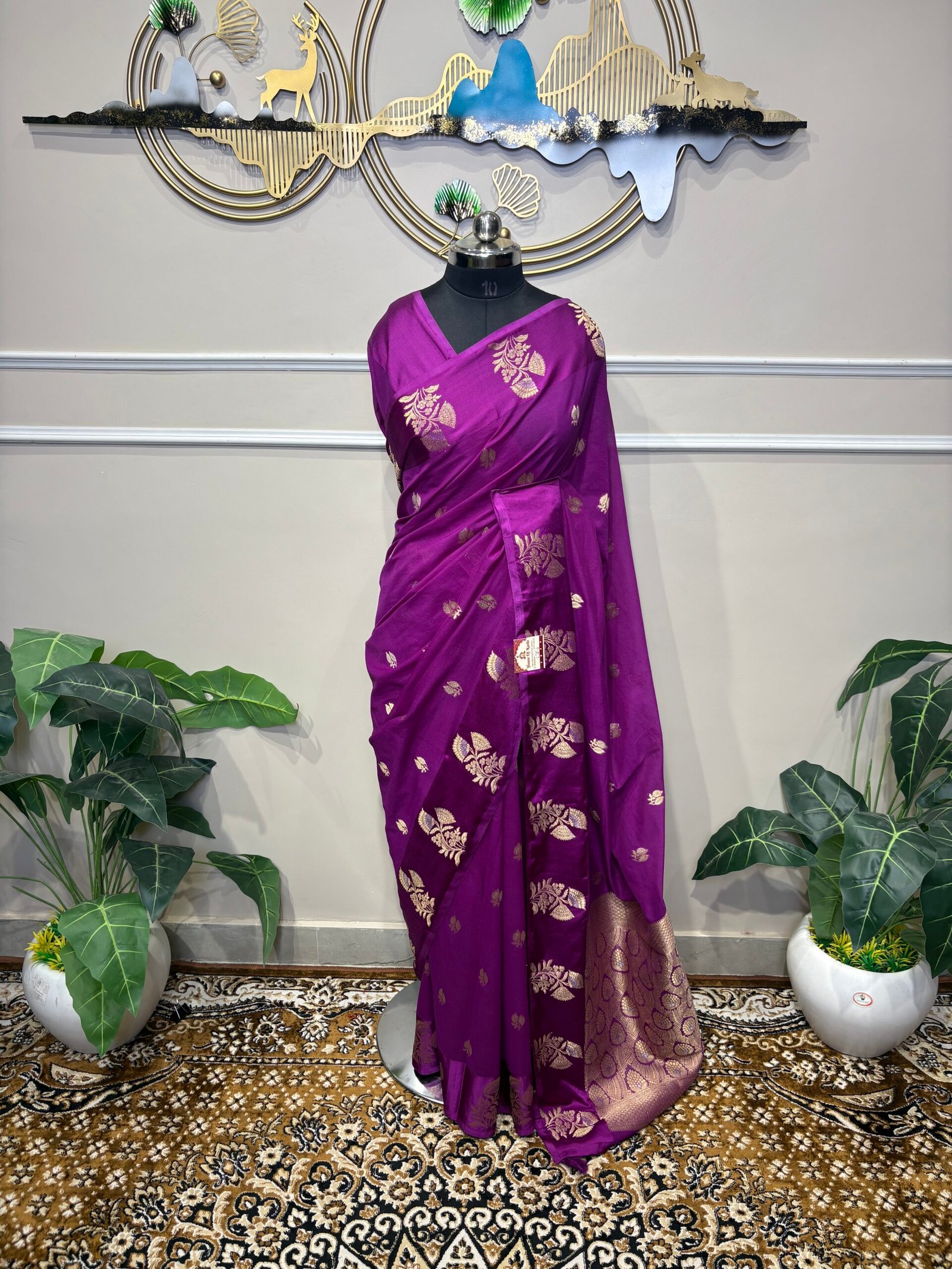 Royal Purple Saree - Image 3