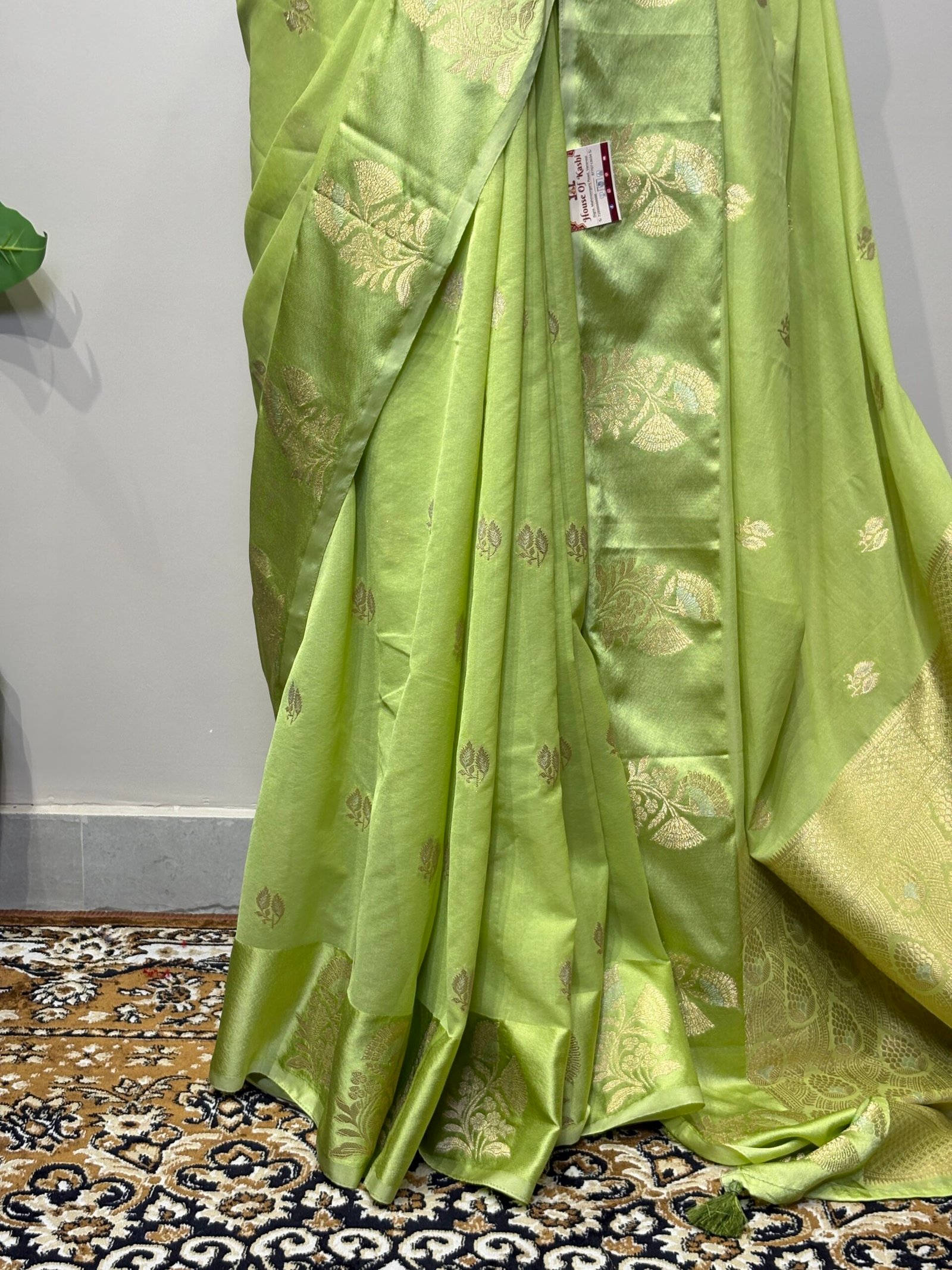 Lime Green Saree - Image 7