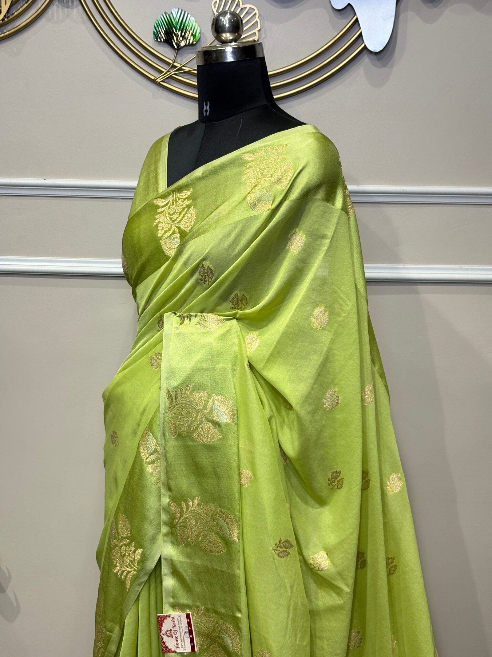 Lime Green Saree - Image 6