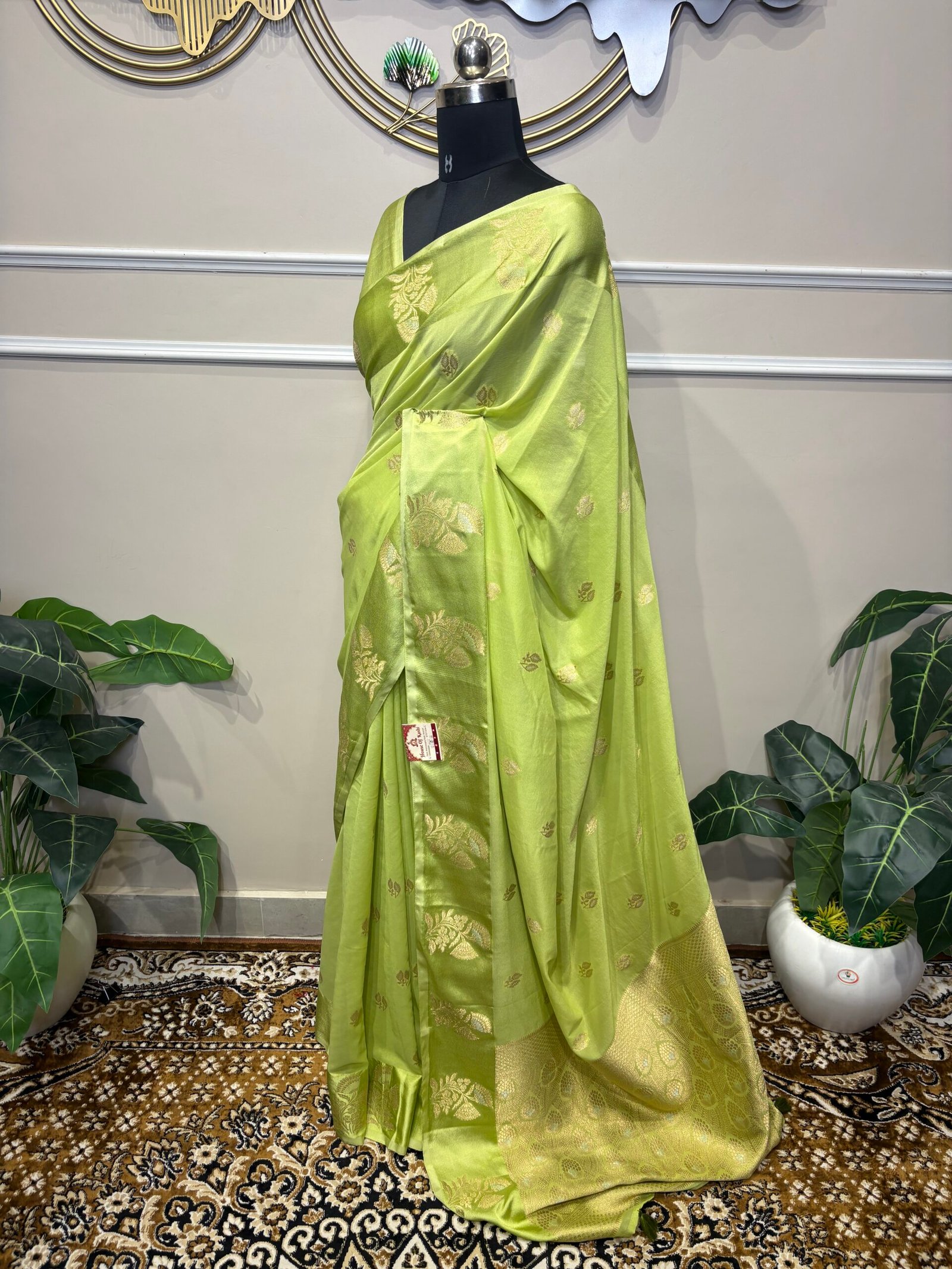 Lime Green Saree - Image 5