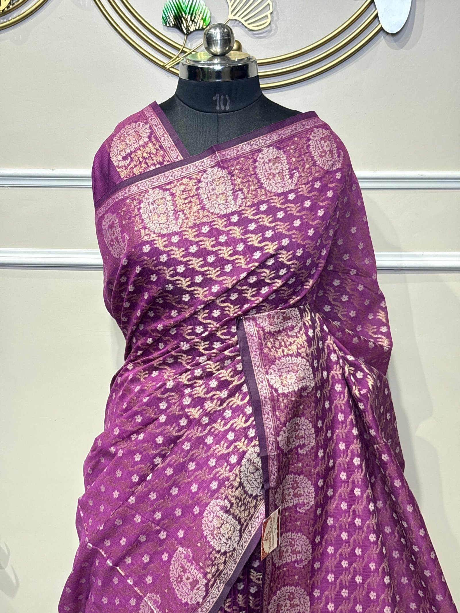 Royal purple Banarasi saree
