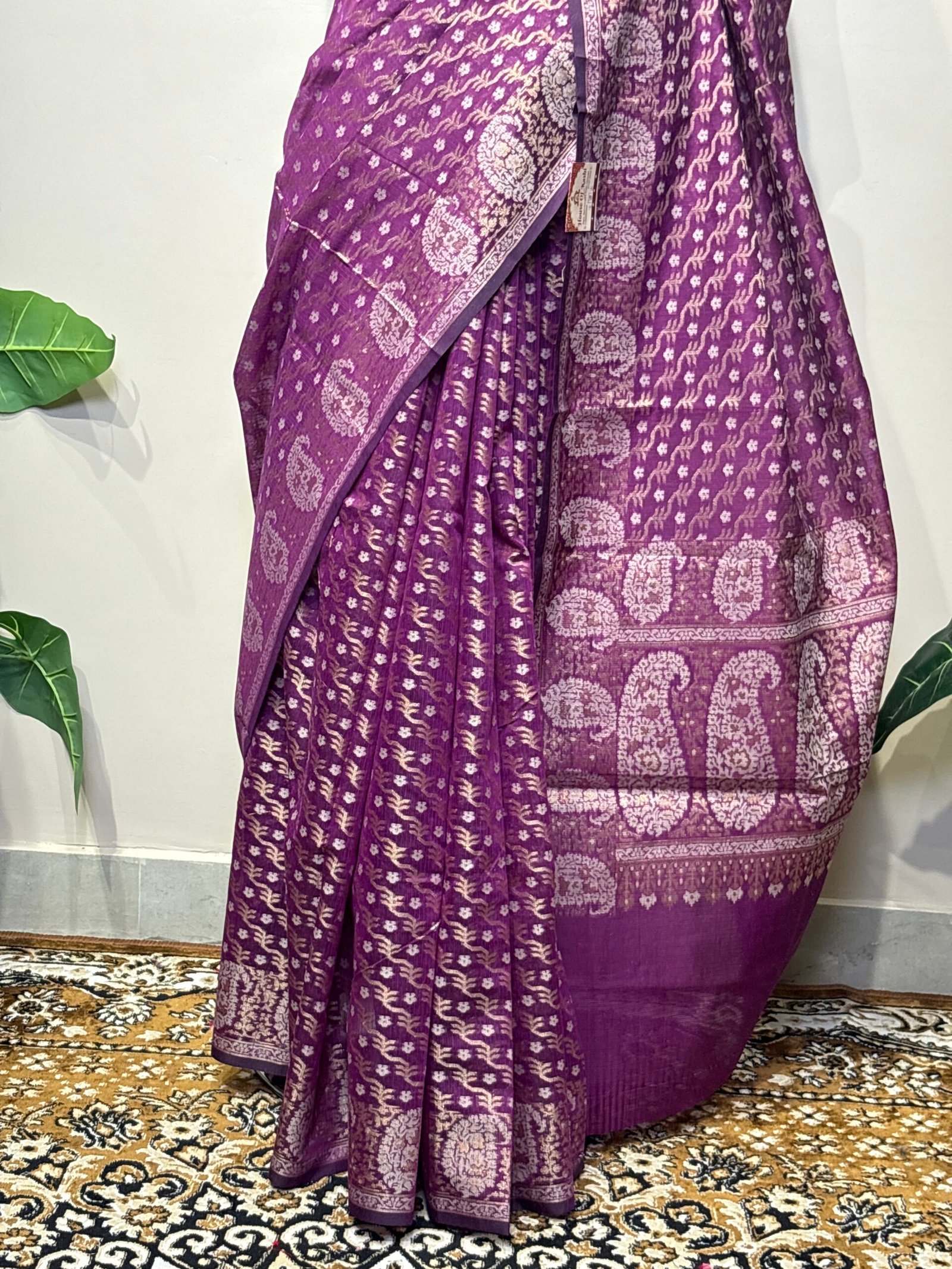 Royal purple Banarasi saree - Image 5