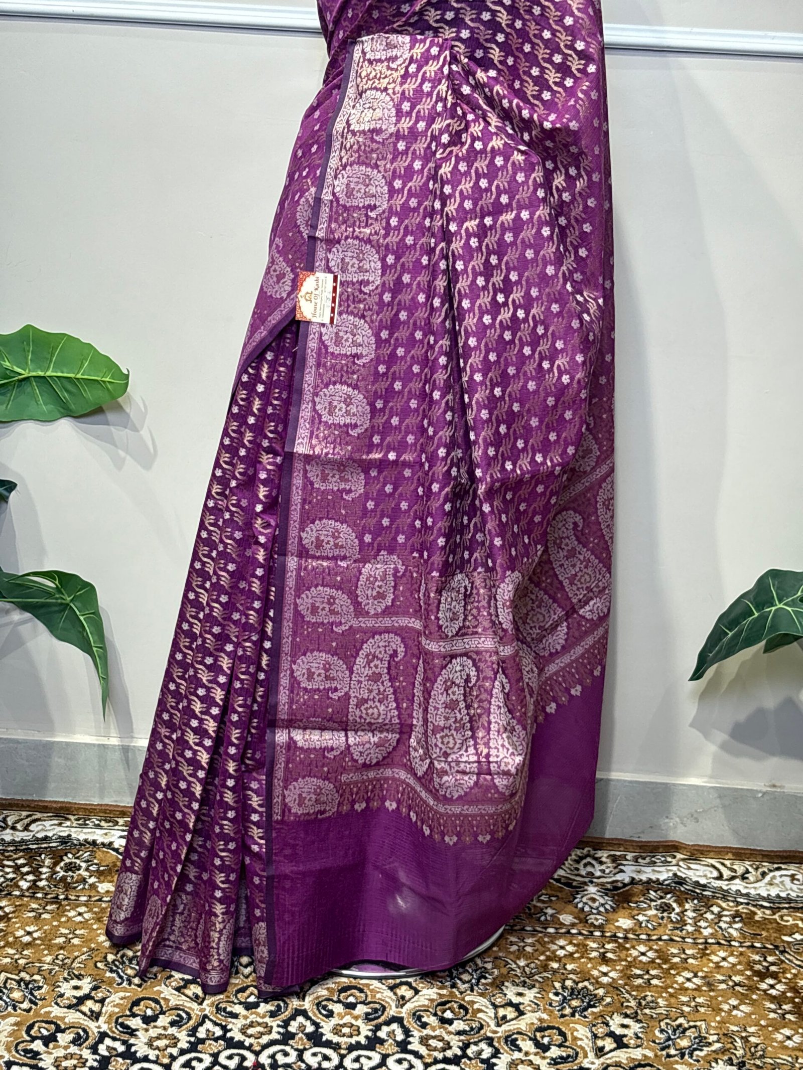 Royal purple Banarasi saree - Image 4